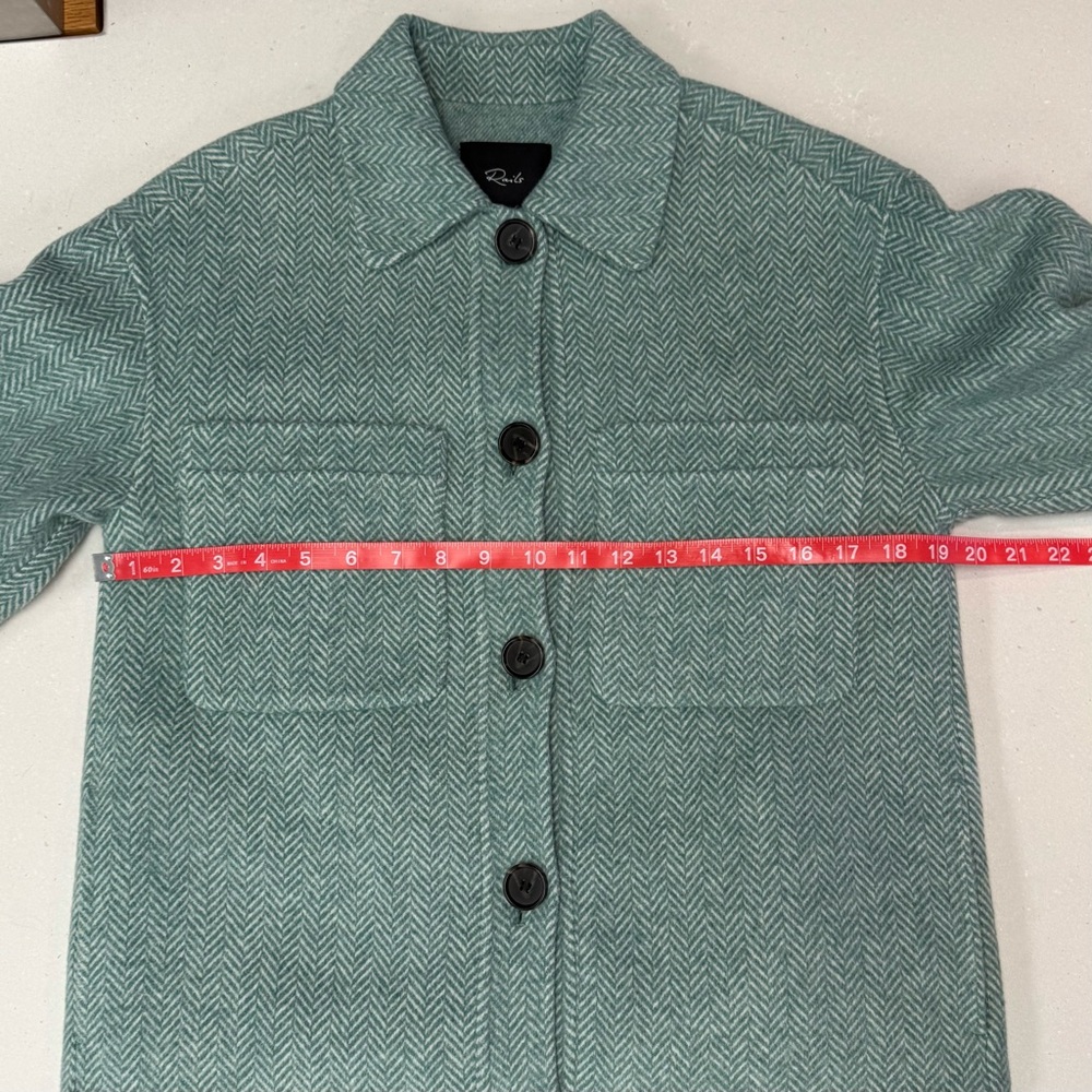 RAILS Connie Shirt Jacket Wool Blend Herringbone Button Front - Picture 11 of 13